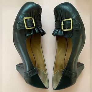Miz Mooz black buckle 2” heels - size 8